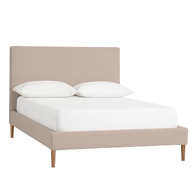 Ellery Upholstered Bed, Full, Lustre Velvet Dusty Blush - Image 0