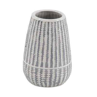 Gittens Modern Cylinder Ribbed Ceramic Table Vase - Image 0