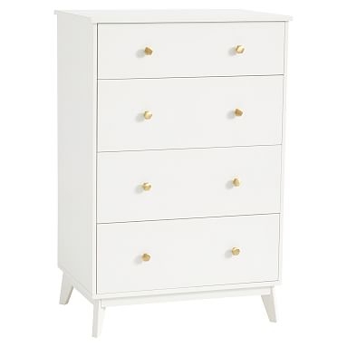 Keaton 4-Drawer Tall Dresser, Simply White - Image 0
