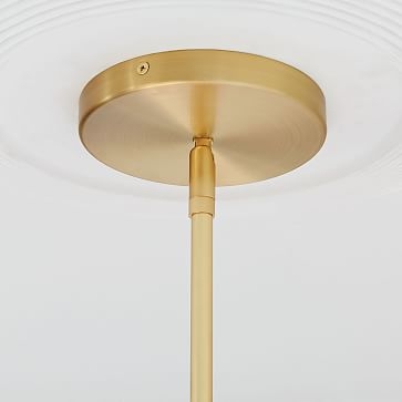 Sphere + Stem Pendant, Brass/Milk Glass, 2-Light - Image 3