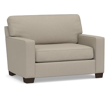 Buchanan Square Arm Upholstered Twin Sleeper Sofa, Polyester Wrapped Cushions, Performance Brushed Basketweave Sand - Image 0