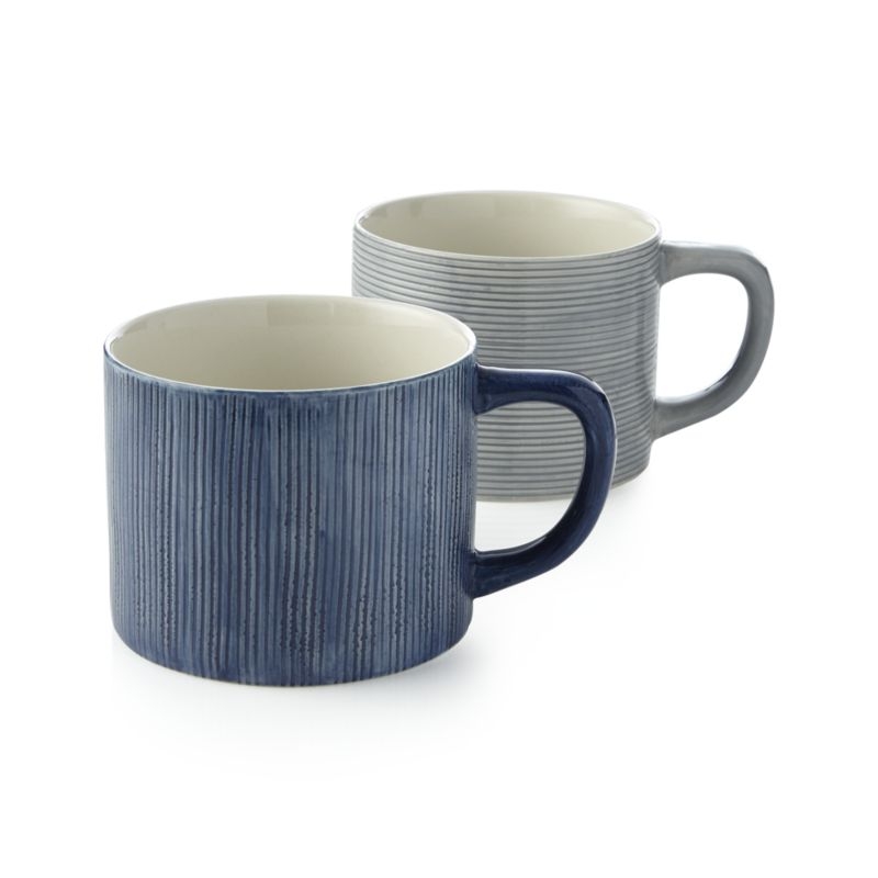 Racine Blue Textured Mug - Image 2