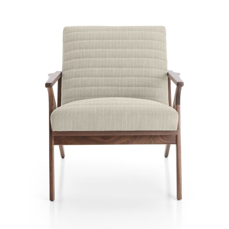 Cavett Channel Walnut Wood Frame Chair - Image 1