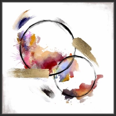 'Abstract Circles III' Framed Print on Canvas - Image 0
