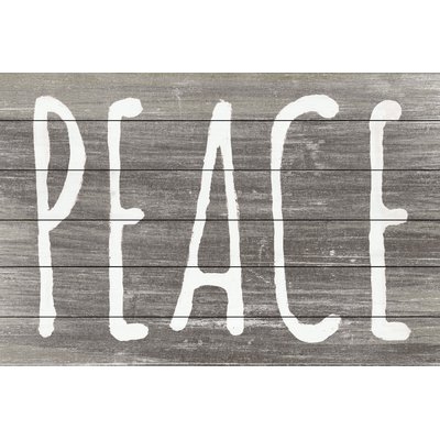 'Peace II' Textual Art on Wood - Image 0