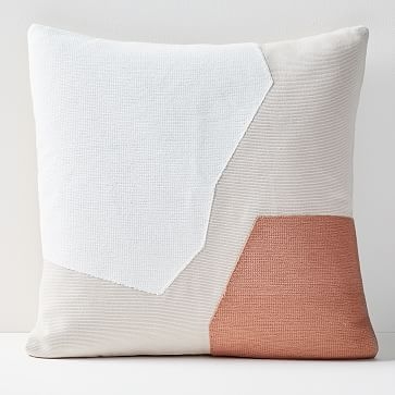 Corded Minimalist Geo Pillow Cover, Sunstone, 20"x20" - Image 0