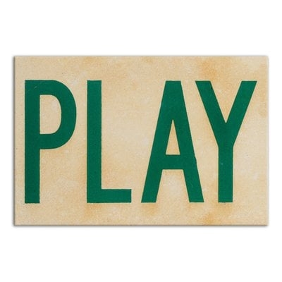 'Play Tennis Sign' Textual Art on Canvas - Image 0