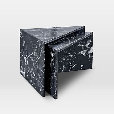Nesting Marble Side Table, Set of 2 - Image 2