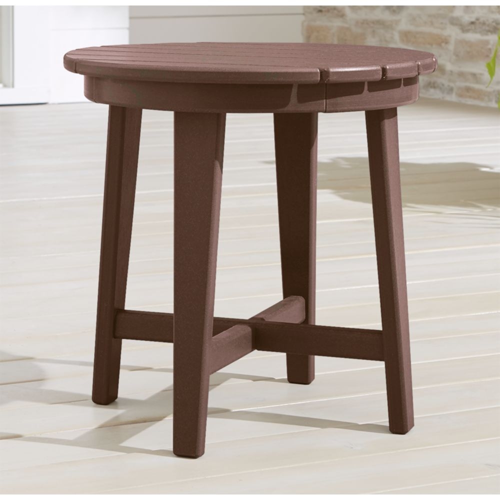 Vista II Mahogany Adirondack Outdoor Side Table by POLYWOOD® - Image 0