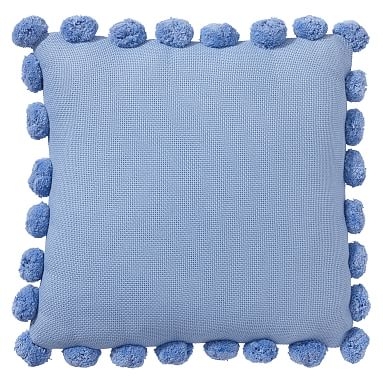 Pom Pom Organic Pillow Covers, 16x16, Hydrangea - Image 0