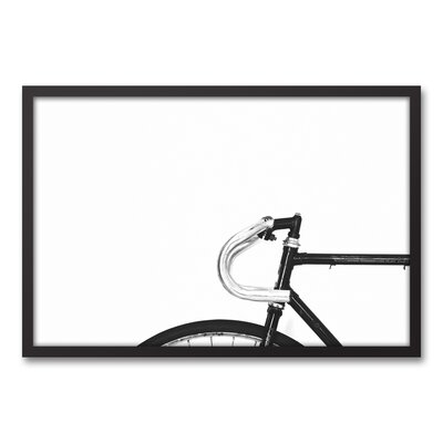 'Black And White Vintage Bicycle' Framed Photograph On Canvas - Image 0
