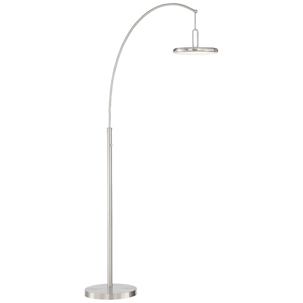 Lite Source Sailee Brushed Nickel LED Arc Floor Lamp - Style # 69F82 - Image 0