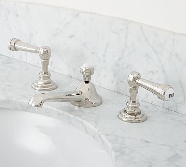Polished Nickel Sussex Lever Handle Widespread Bathroom Sink Faucet - Image 2