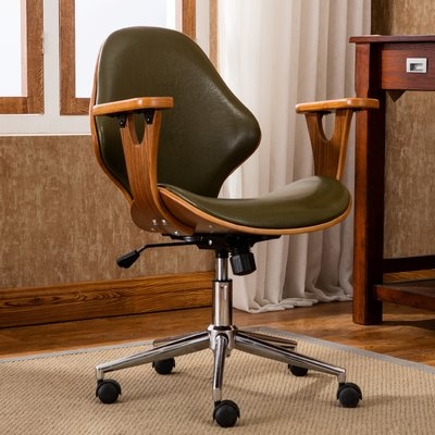 Felson Mid-Back Leather Desk Chair - Image 0