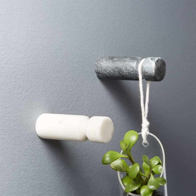 Currency White Marble Wall Hook - Image 2