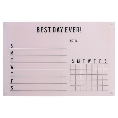 Best Day Ever! Acrylic Wall Planner, Blush - Image 0