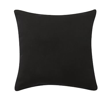Sunbrella(R), Contrast Piped Solid Outdoor Pillow, 18", Black - Image 0