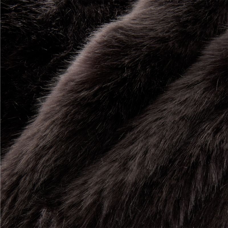 Premium Grey Faux Fur Throw - Image 7