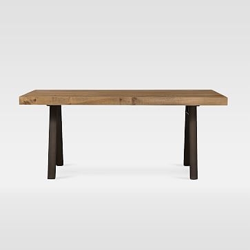 Reclaimed Wood + Metal Dining Table - Image 1