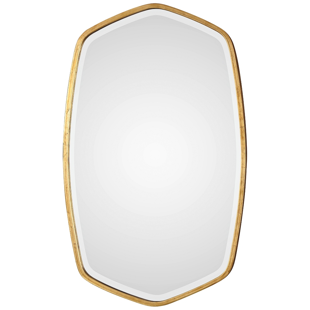 Duronia Antiqued Gold Leaf 22 1/4" x 36 1/4" Wall Mirror - Style # 58J74 - Image 0