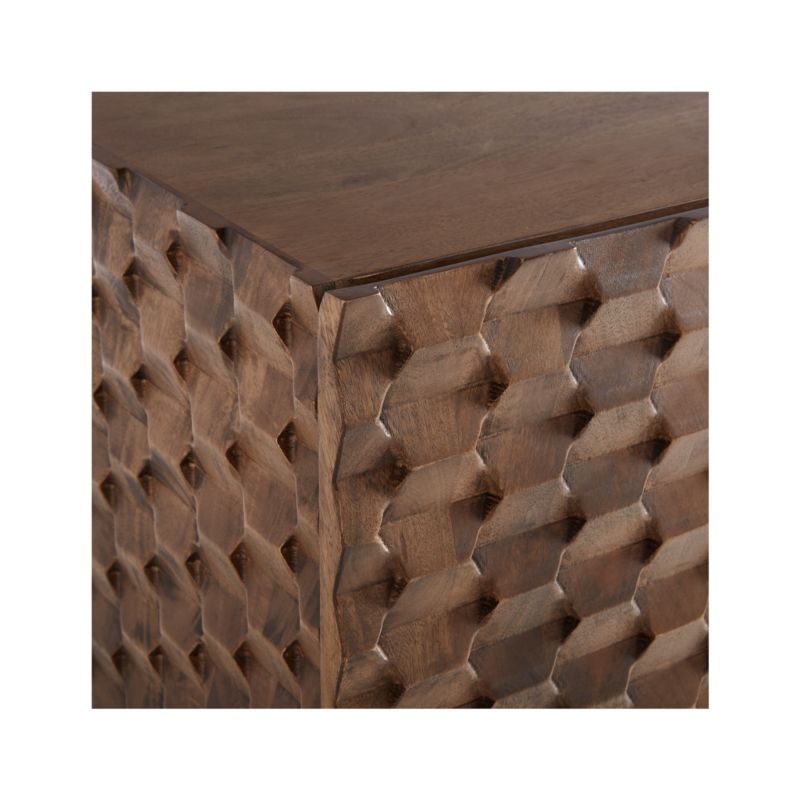 Raffael Carved Wood Bar Cabinet with Storage - Image 4