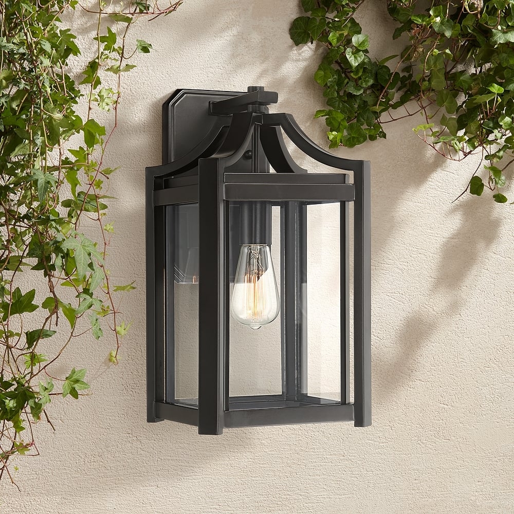 Franklin Iron Rockford 16 1/4" High Black Outdoor Wall Light - Image 0