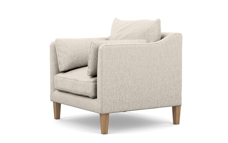 Caitlin by The Everygirl Petite Chair with Wheat Fabric and Natural Oak legs - Image 3