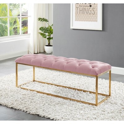 Benkelman Bench With Gold Colored Legs - Image 0