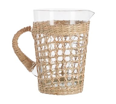 Cane Recycled Glass Pitcher - Natural - Image 0