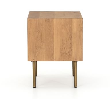 Archdale 24" Nightstand, Natural Oak/Satin Brass - Image 3