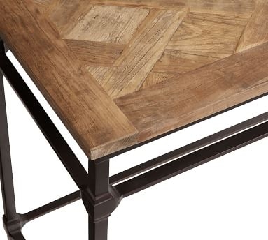Parquet 84" Reclaimed Wood Grand Console Table, Reclaimed Elm - Image 1