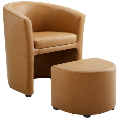 Darvin Barrel Chair and Ottoman - Image 0