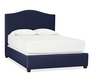 Raleigh Upholstered Bed, King, Performance Twill Cadet Navy - Image 2