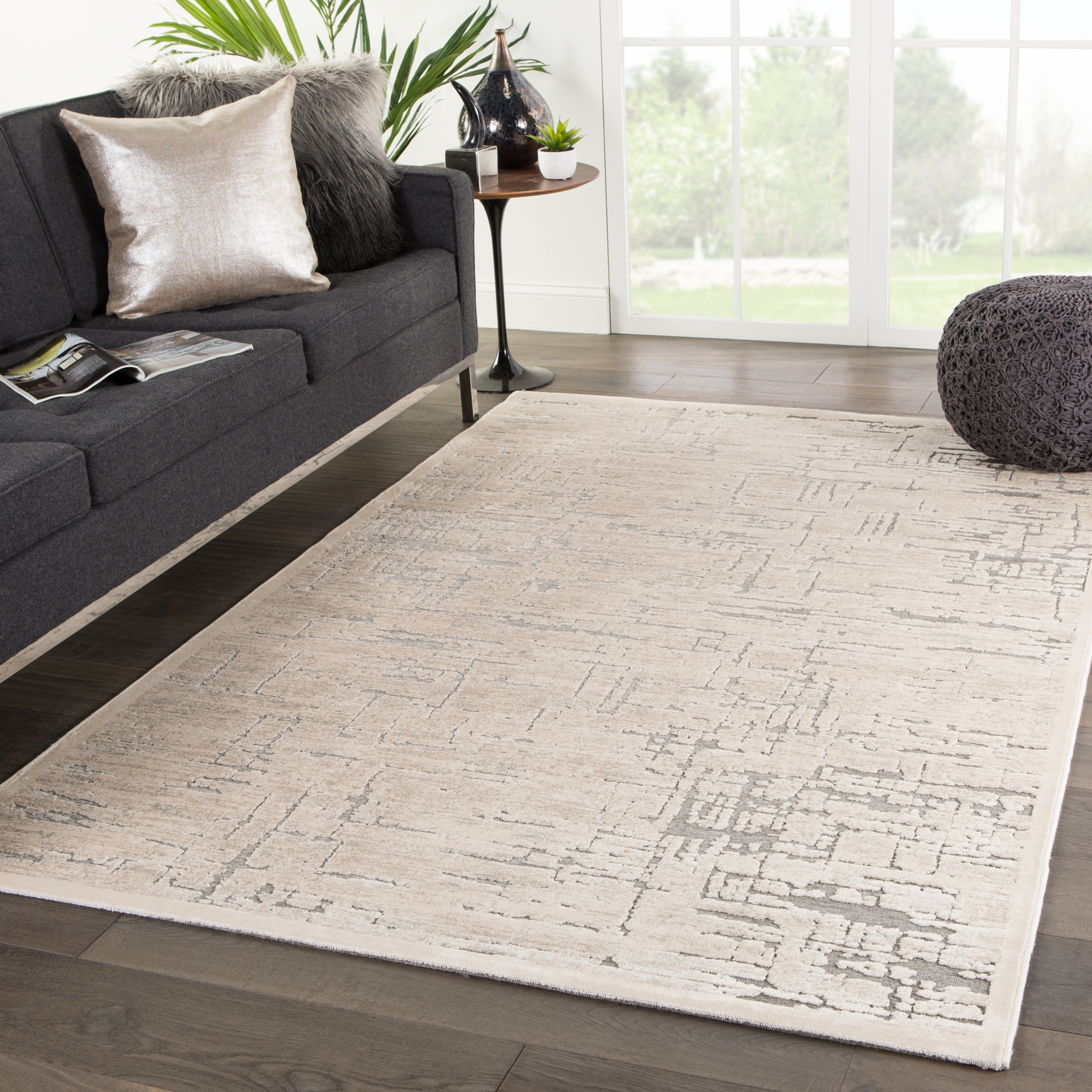 Yesemia Abstract Beige/ Brown Area Rug (7'6"X9'6") - Image 4