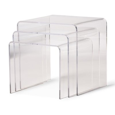 Brierly Clear Acrylic 3 Piece Nesting Tables - Image 0