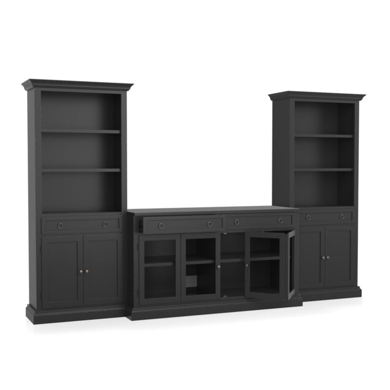 Cameo 3-Piece Modular Bruno Glass Door Storage Media Center - Image 3