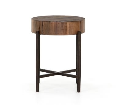 Fargo End Table, Natural Brown/Patina Copper - Image 1