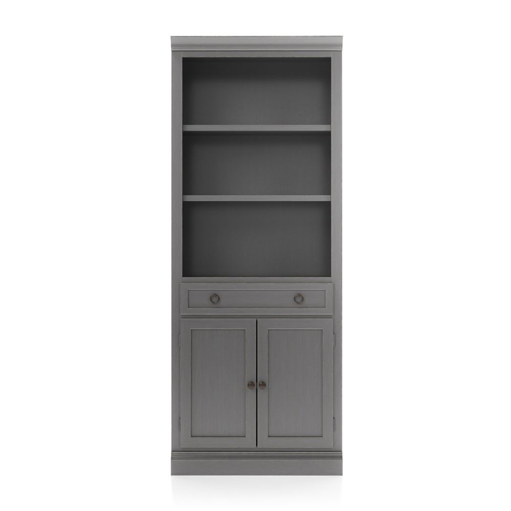 Cameo Grigio Storage Bookcase with Middle Crown - Image 0