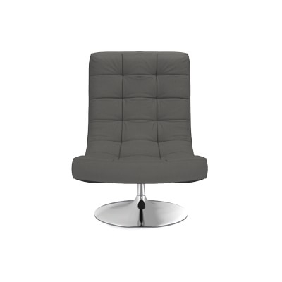 James Swivel Chair, Performance Linen Blend, Graphite - Image 0