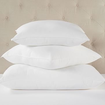 Design Crew Basics Microfiber Pillow Insert, Standard, White - Image 1