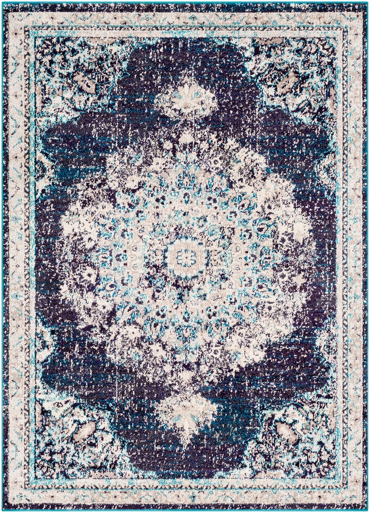 Morocco Blue Indoor 2' x 2'11" Machine Woven Rug - Image 0