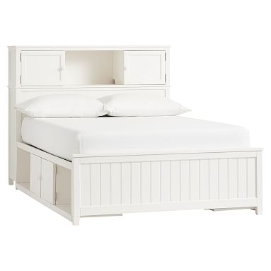 Beadboard Storage Bed, Twin, Simply White - Image 0