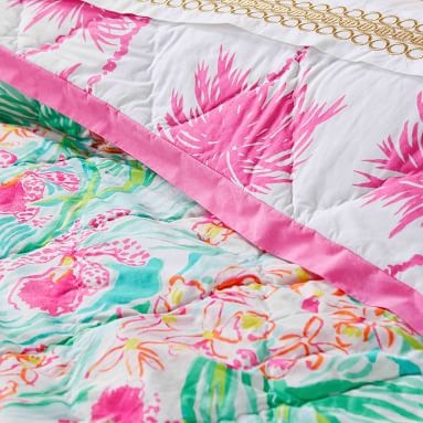Lilly Pulitzer Orchid Reversible Quilt, Twin/Twin XL, Multi - Image 2
