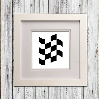 Greybull Checker Flag Framed Wall Hanging - Image 0