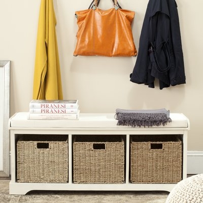 Roselli Upholstered Cubby Storage Bench - Image 0