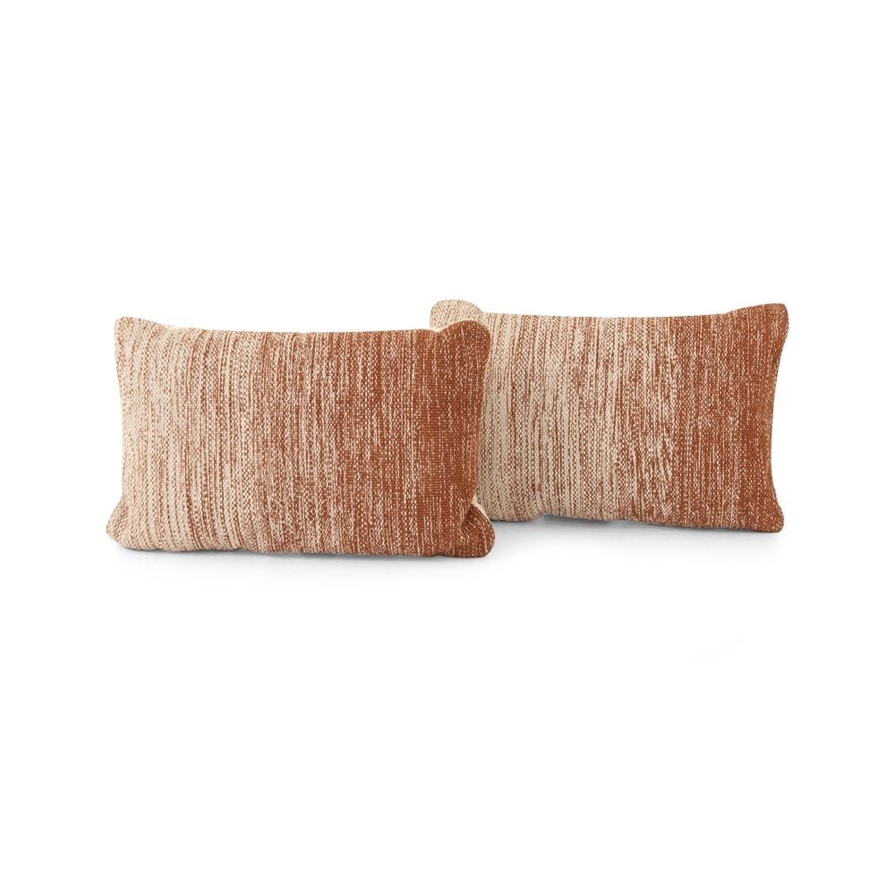 Enzo Orange Ombre Pillows 24"x16", Set of 2 - Image 0