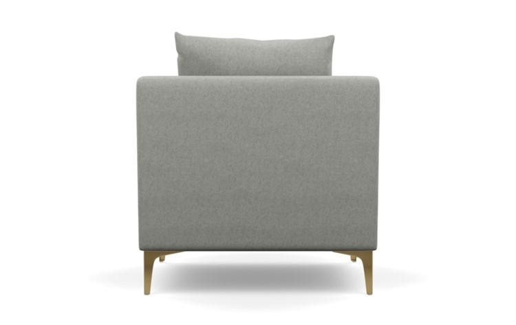Sloan Petite Chair with Ecru Fabric and Brass Plated legs - Image 3