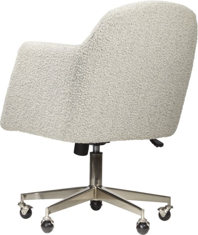 Miles Grey Boucle Office Chair - Image 5