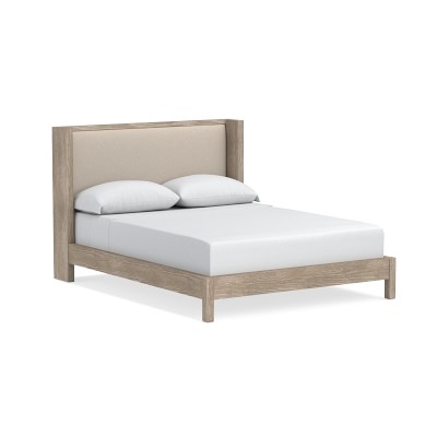 Madison Upholstered Bed, King, Wood, Dune, Chunky Linen Natural - Image 2