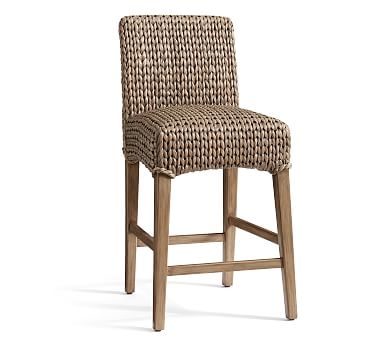 Seagrass Barstool, Counter Height, Gray Wash - Image 0